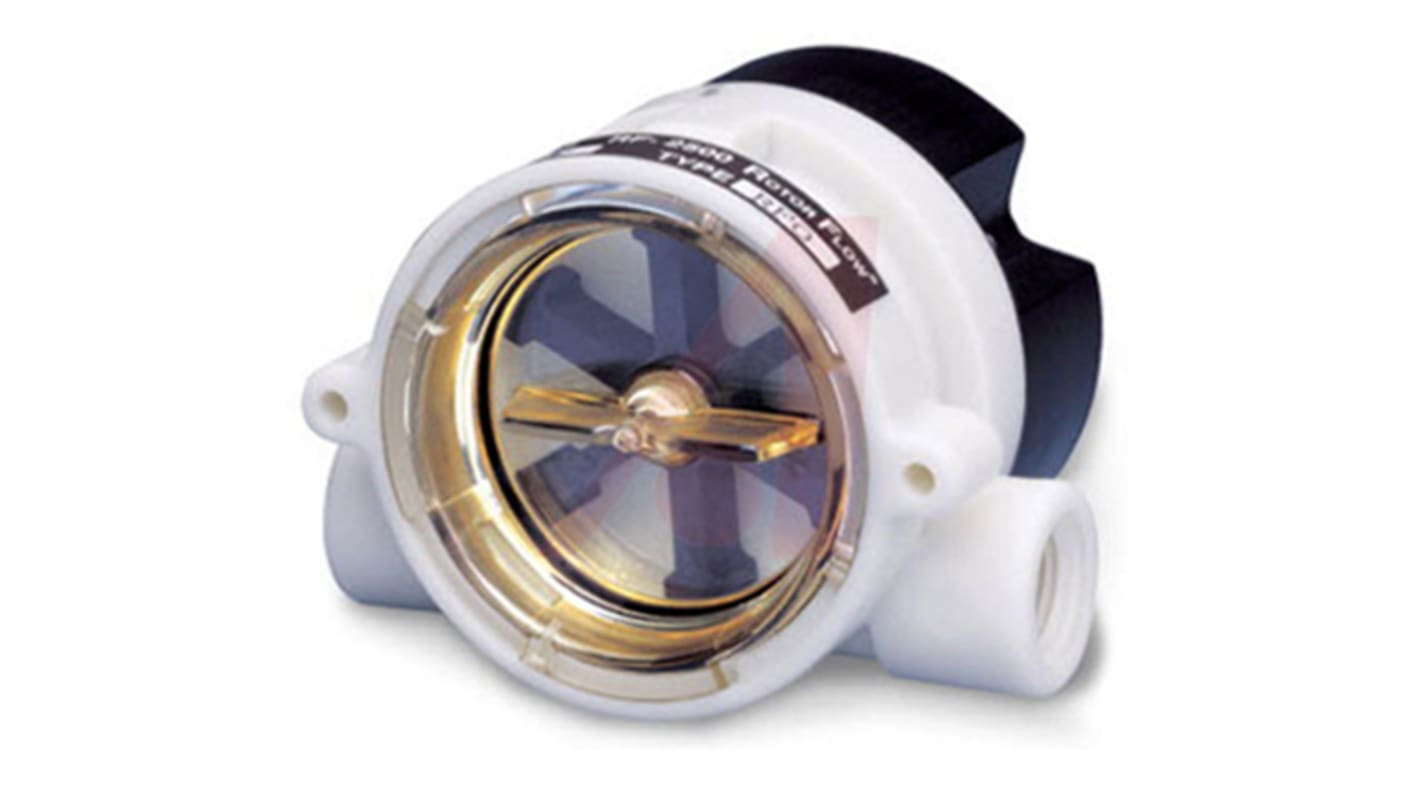 Gems Sensors RFO Series RotorFlow Electronic Flow Sensor for Liquid, 1.5 gal/min Min, 20 gal/min Max