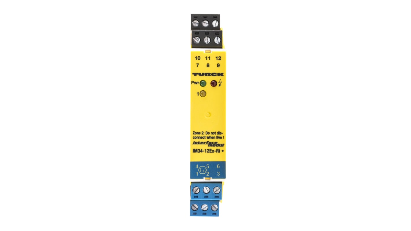 Turck 1 Channel Galvanic Barrier, Temperature Measuring Amplifier, RTD, Thermocouple, Voltage Input, Current Output,