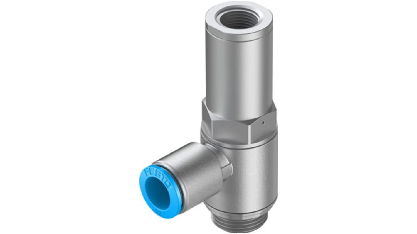 Festo HGL-1/2-QS-12 Non Return Valve, 12mm Tube Inlet, G1/2 Tube Outlet, 0.5 to 10bar