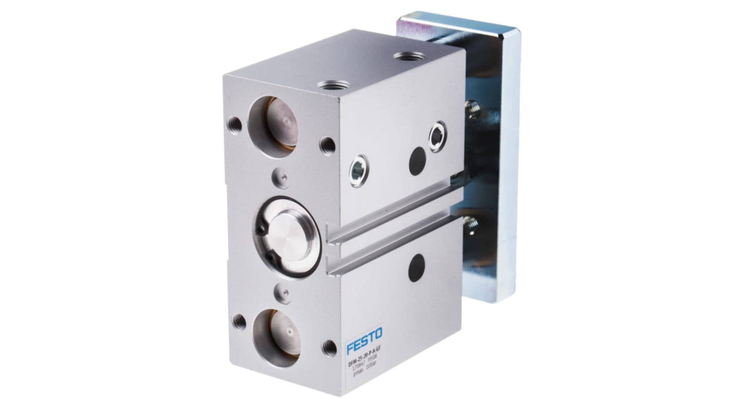 Festo Pneumatic Guided Cylinder - 170847, 25mm Bore, 20mm Stroke, DFM Series, Double Acting