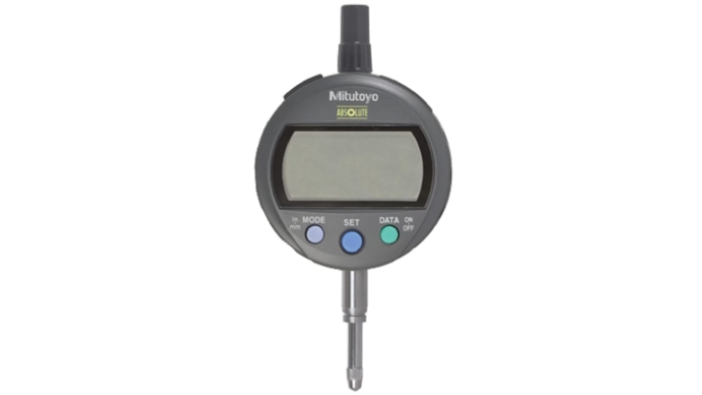 Mitutoyo 543-401B Imperial/Metric Dial Indicator, 0 → 12.7 mm Measurement Range, 0.01 mm Resolution , ±0.02 mm