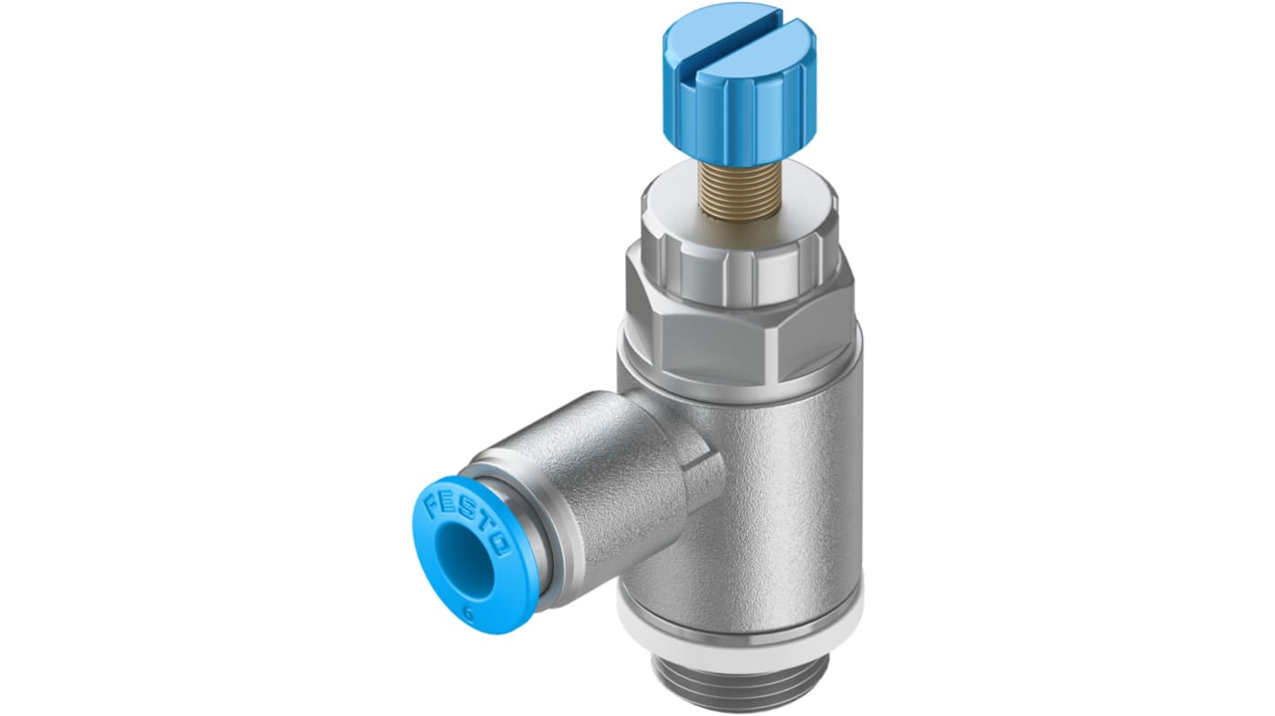 Festo GRLA Series Tube Exhaust Valve, 8mm Tube Inlet Port x G 1/4 Male Outlet Port, 193147