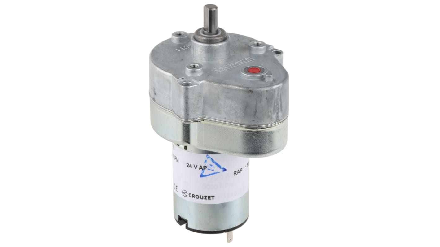 Crouzet Brushed Geared, 3 W, 24 V dc, 2 Nm, 2.9 rpm, 6mm Shaft Diameter