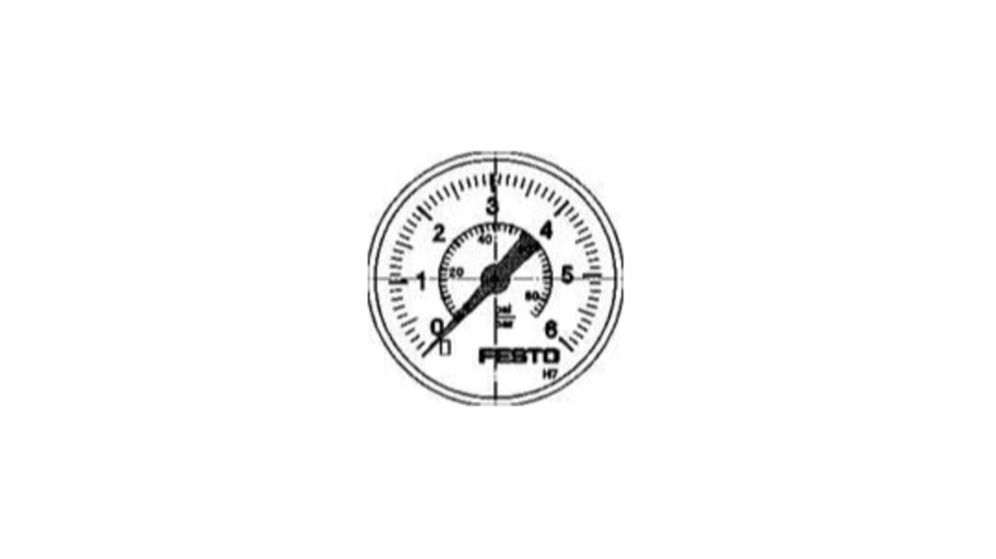 Festo Dial Pressure Gauge 6bar, MA-40-6-R1/4-EN, 0bar min., 187078