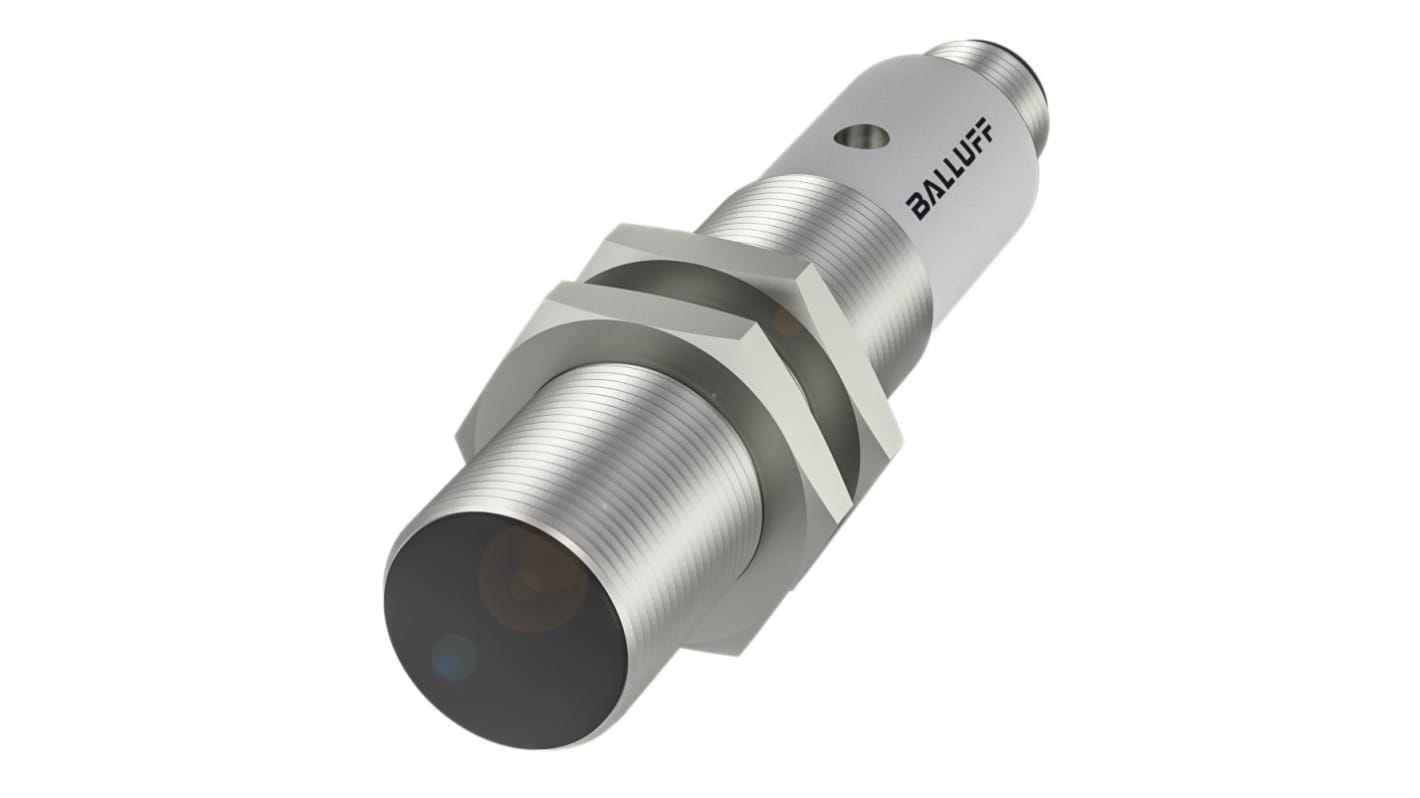 BALLUFF BES Series Inductive Barrel-Style Inductive Proximity Sensor, M18 x 1, 8mm Detection, PNP Output, 10 →