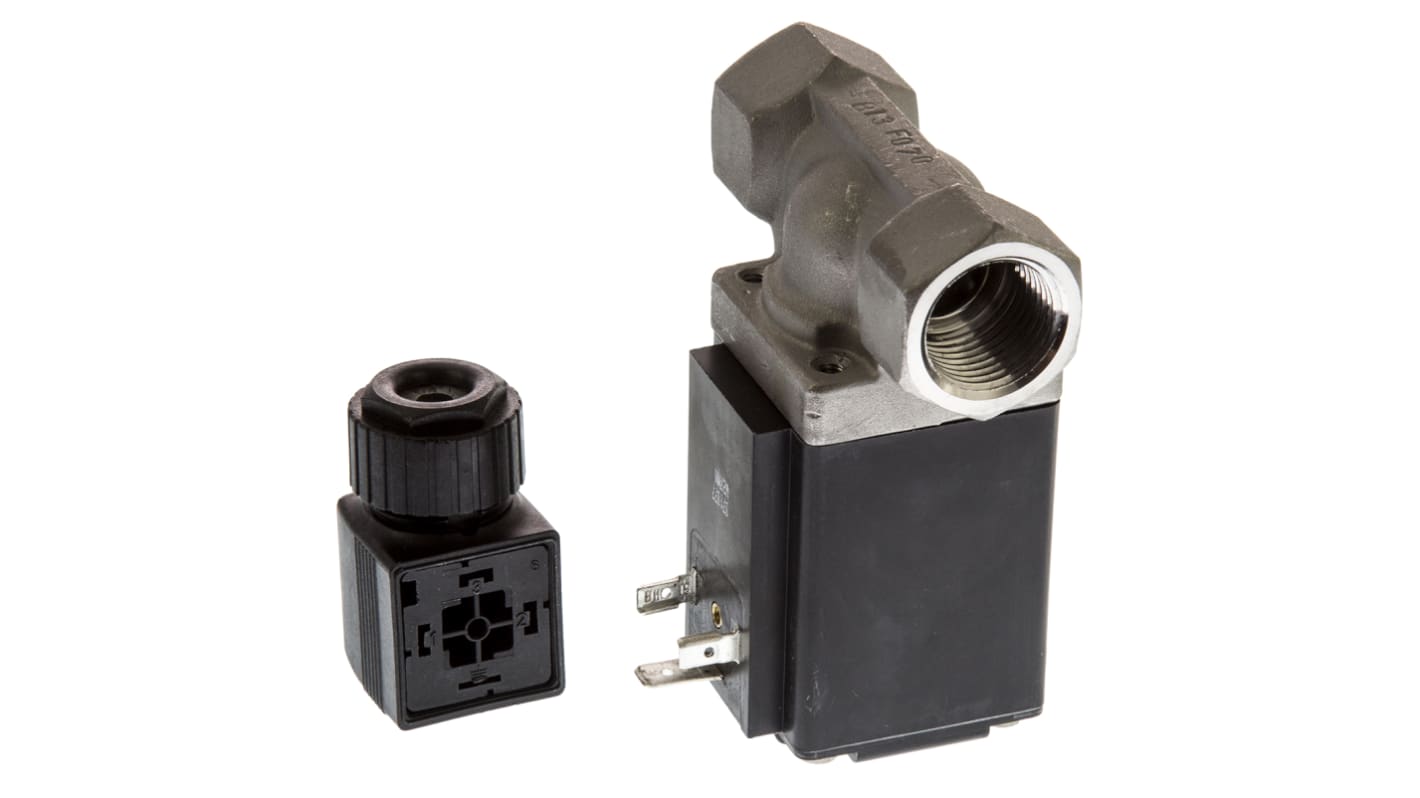 Burkert Solenoid Valve 048606, 2 port(s) , NC, 24 V ac/dc, 1/2in