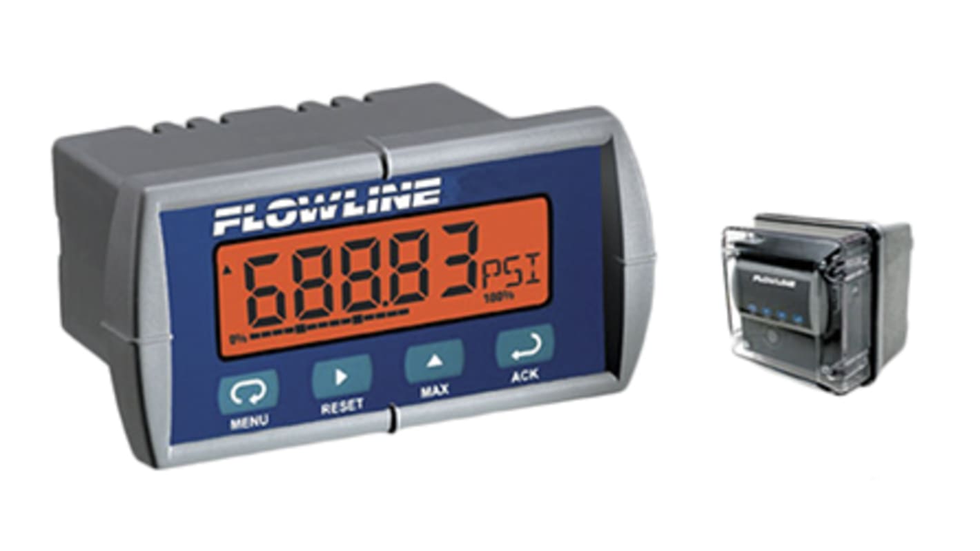 Flowline LI55 Series Level Controller - DIN Rail, Panel Mount, 85 → 265 V ac 1 Sensor Input SPDT Relay