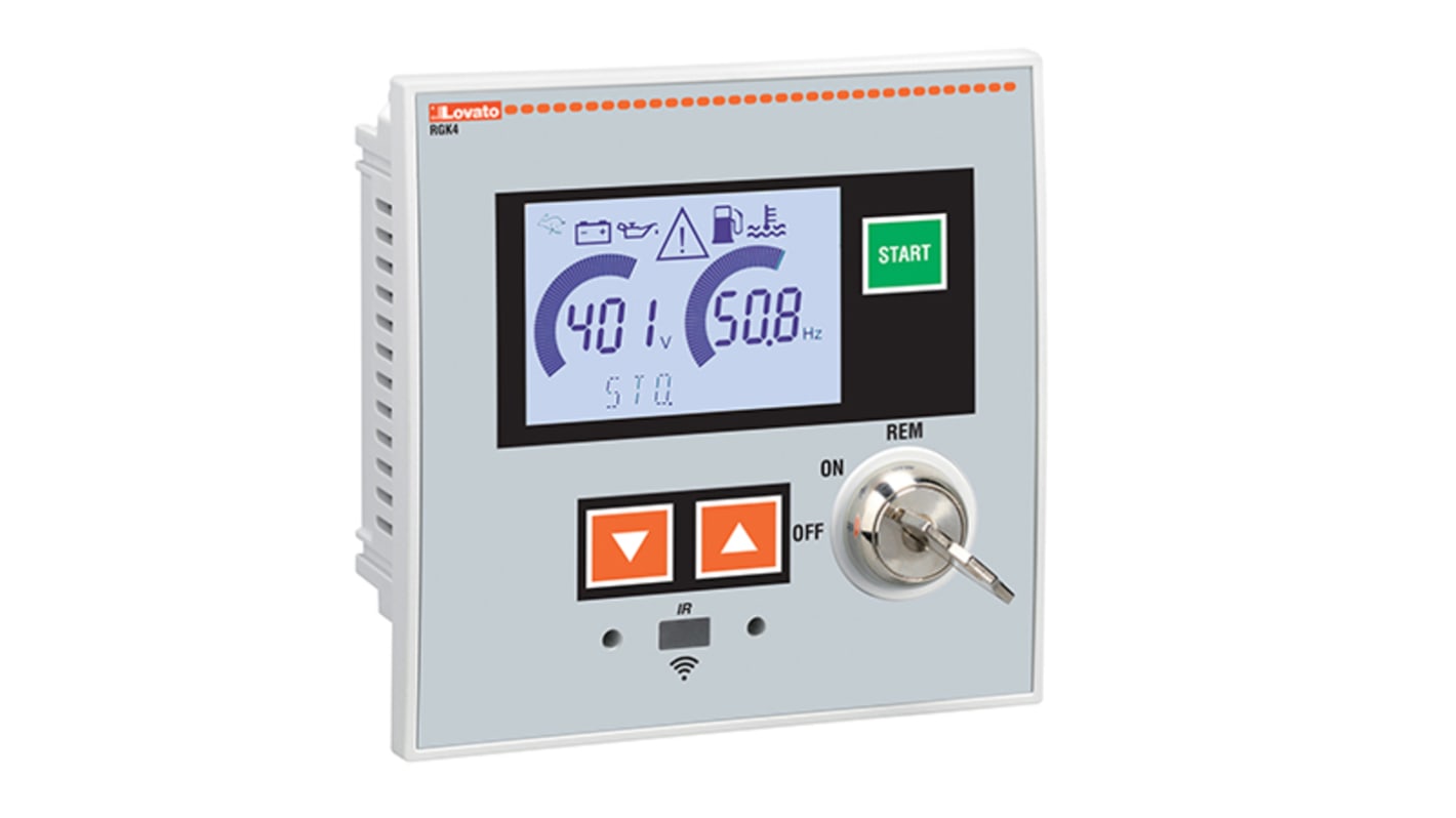 Lovato LCD Digital Panel Multi-Function Meter for Frequency, TRMS Current, TRMS Voltage, 110mm x 110mm