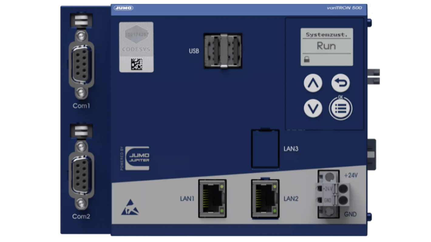 Jumo variTRON 500, Industrial Computer, 25W, Programmable Controller CPU 800 MHz, 4