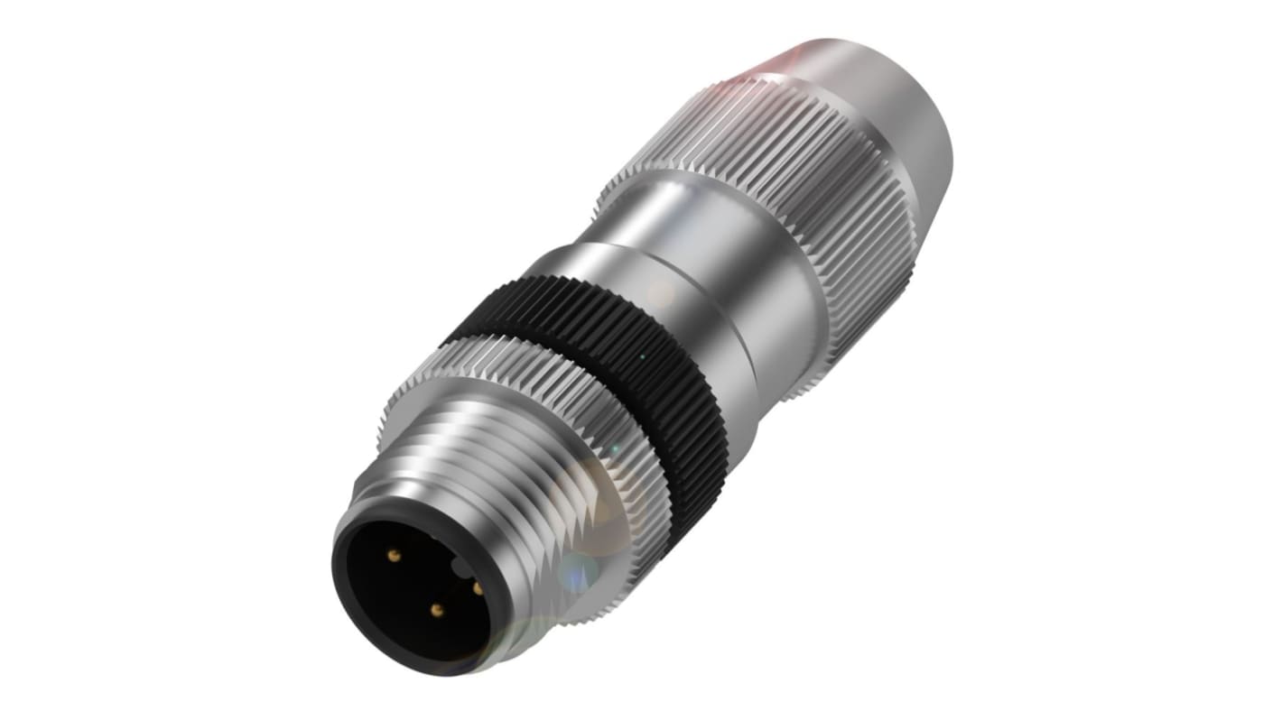 BALLUFF Industrial Circular Connectors, 4 Contacts, Cable Mount, M12 Connector, Plug, IP67