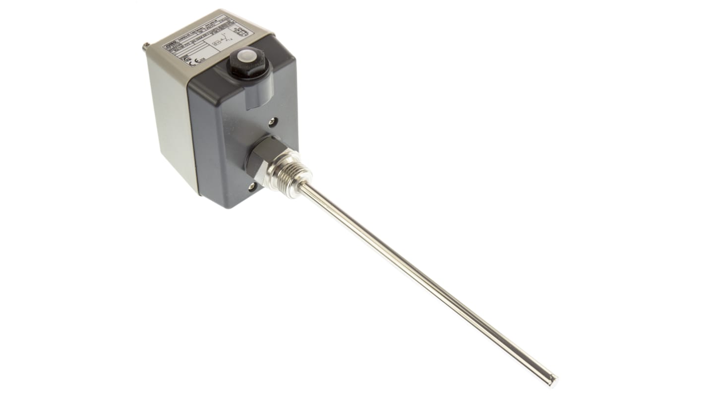 Jumo Capillary Thermostat, +120°C Max, NC, Manual Reset, Surface Mount