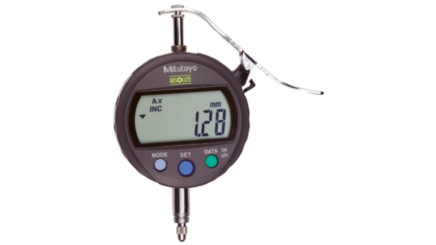 Mitutoyo 543-474BMetric Dial Indicator, 0 → 25.4 mm Measurement Range, 0.01 mm Resolution , 0.02 mm Accuracy