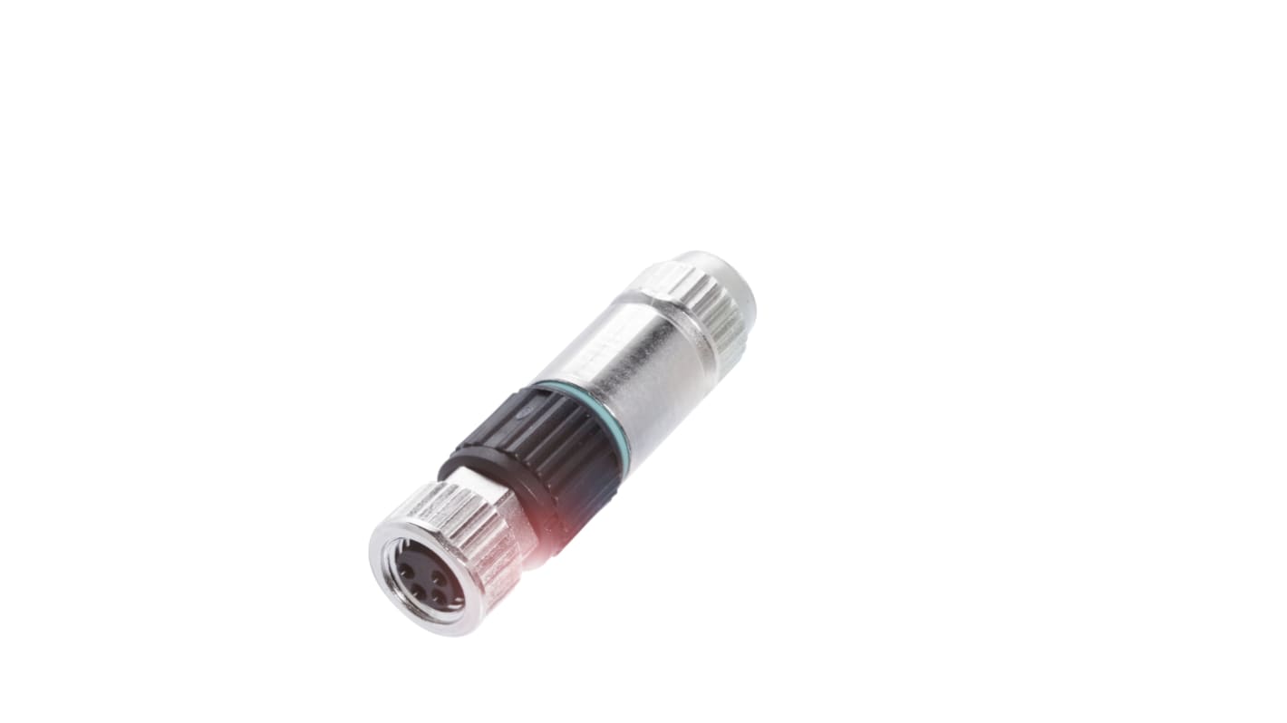 BALLUFF Industrial Circular Connectors, 4 Contacts, Cable Mount, M8 Connector, Socket, IP67