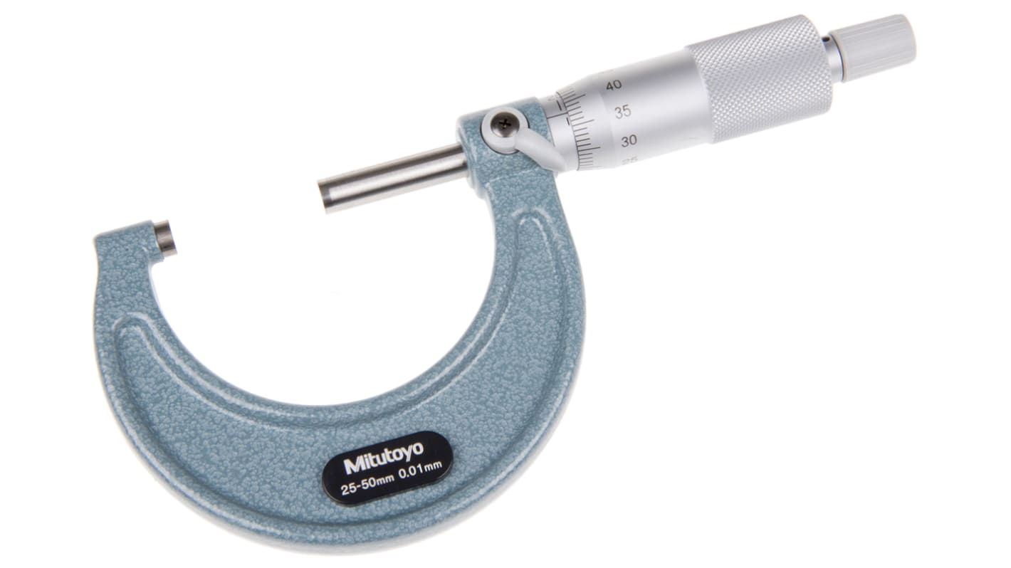 Mitutoyo 103-138 External Micrometer, Range 25 mm →50 mm