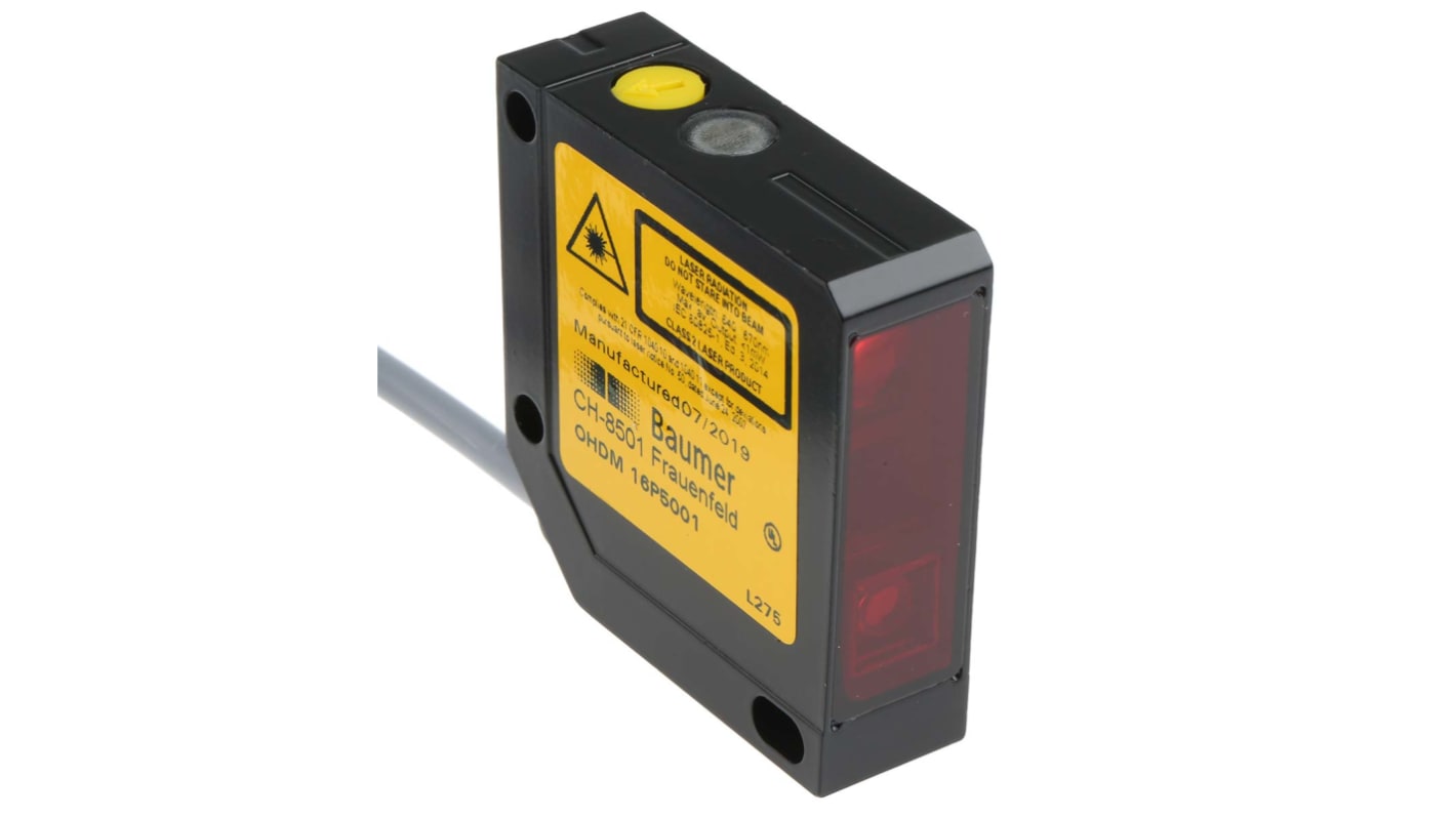 Baumer Diffuse Photoelectric Sensor, Block Sensor, 25 → 300 mm Detection Range
