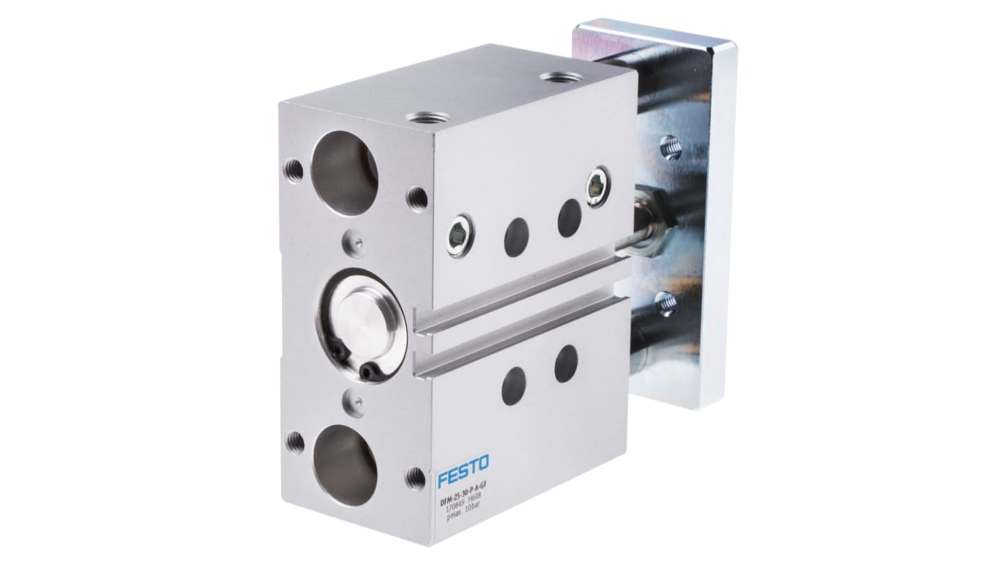 Festo Pneumatic Guided Cylinder - 170849, 25mm Bore, 30mm Stroke, DFM Series, Double Acting