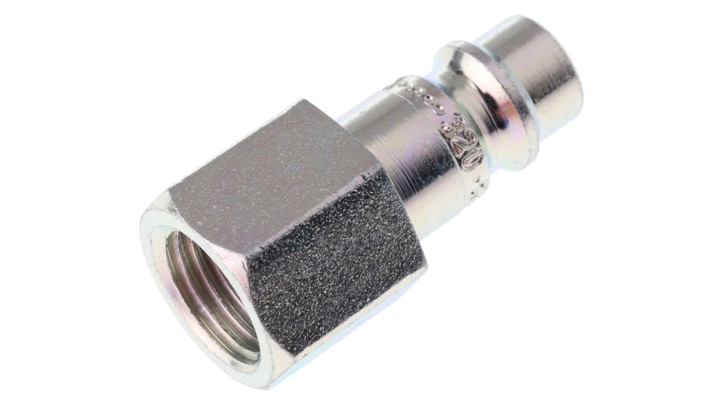 CEJN Steel Male Pneumatic Quick Connect Coupling, G 1/4 Female Threaded