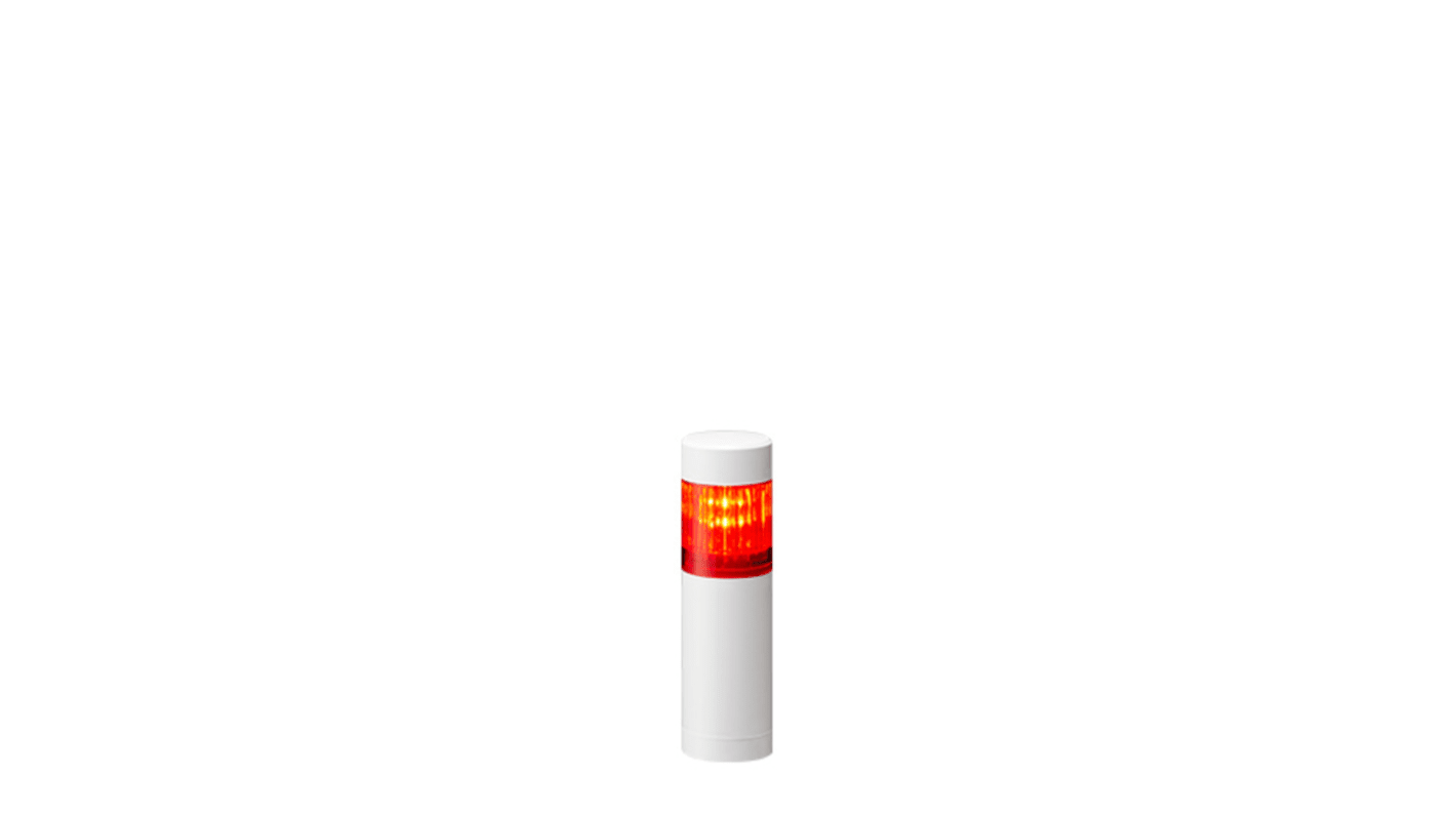 Patlite LR4 Series Coloured Signal Tower, 1 Lights, 24 V dc, Direct Mount