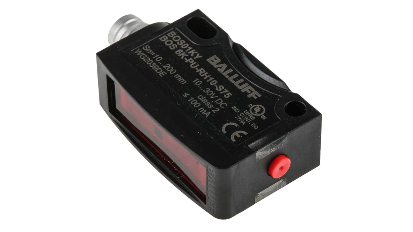 BALLUFF Diffuse Photoelectric Sensor, Block Sensor, 1 mm → 200 mm Detection Range