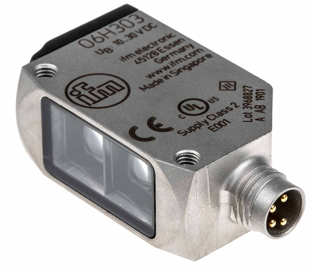 ifm electronic Diffuse Photoelectric Sensor, Block Sensor, 2 mm → 200 mm Detection Range