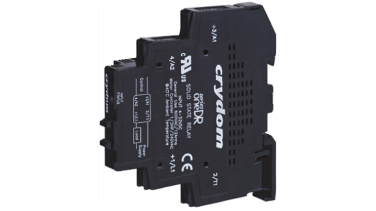 Sensata / Crydom DIN Rail Solid State Interface Relay, 12 A Max Load, 100 V dc Max Load, 32 V dc Max Control