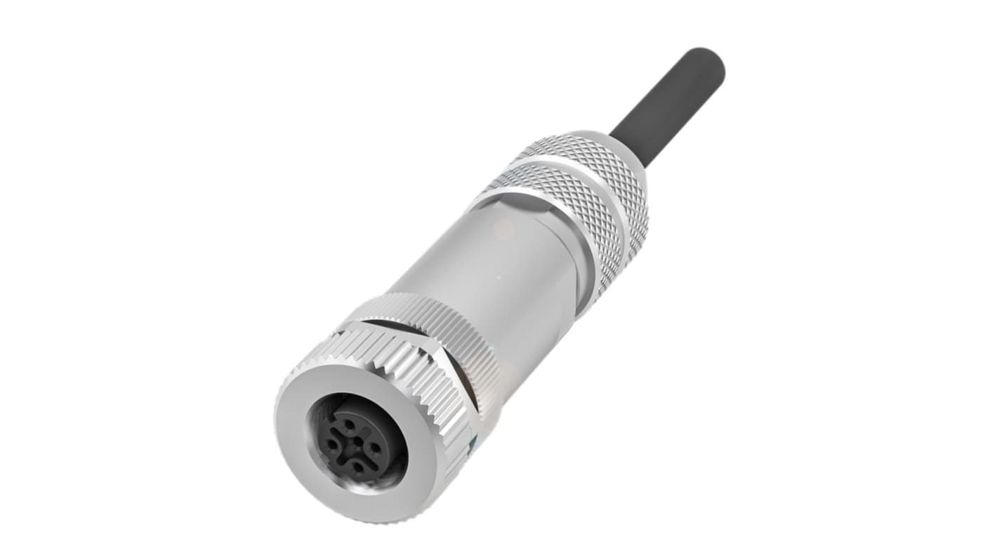 BALLUFF Industrial Circular Connectors, 4 Contacts, Cable Mount, M12 Connector, Socket, IP67