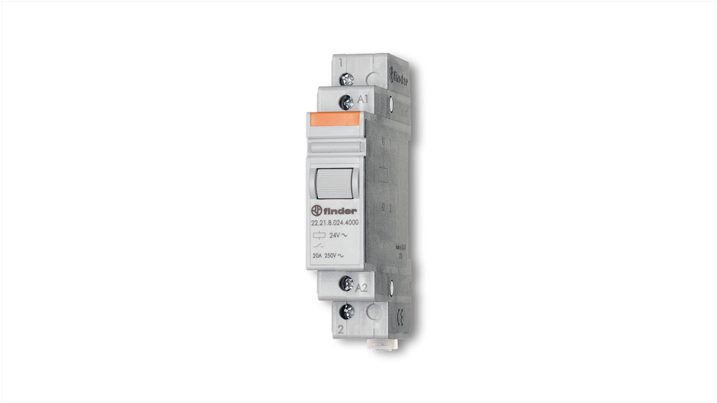 Finder DIN Rail Monostable Relay, 120V ac Coil, 20A Switching Current, SPST