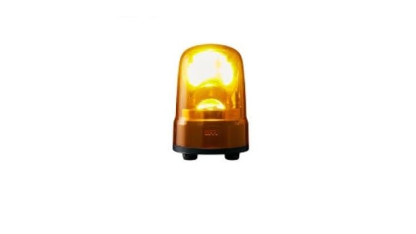 Patlite SK Series Amber Sounder Beacon, 12→24 VDC, IP23 (IP65: with rubber gasket 