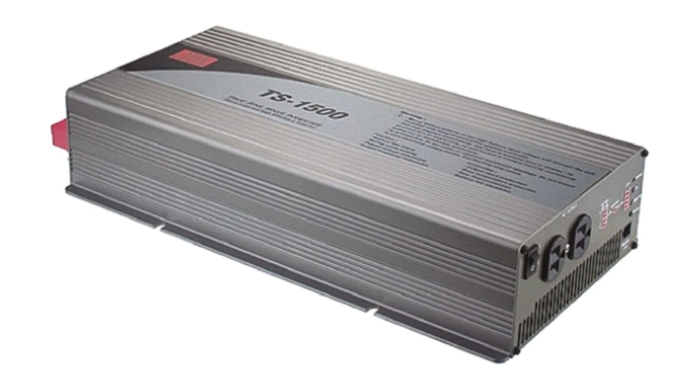 Mean Well Pure Sine Wave 1500W Power Inverter, 10.5 → 15V dc Input, 230V ac Output