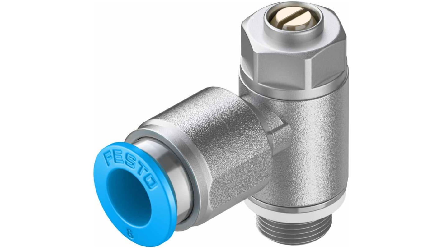 Festo GRLA Series Tube Exhaust Valve, 8mm Tube Inlet Port x G 1/8 Male Outlet Port, 193145