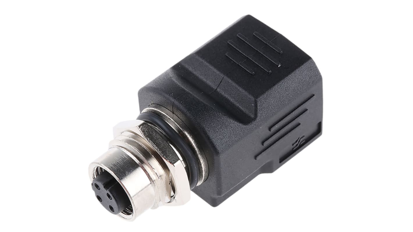 Weidmuller M12 Socket/RJ45 Socket Adapter, Cat5