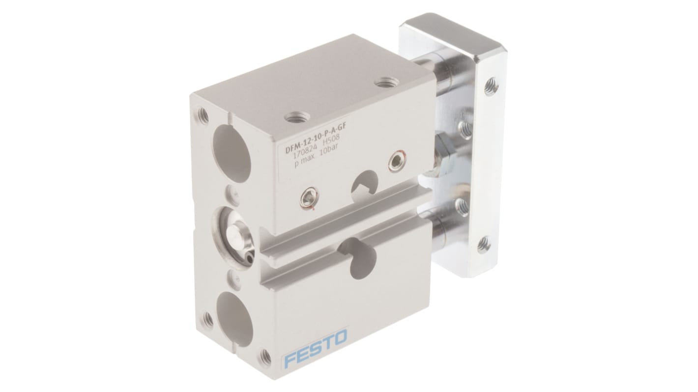 Festo Pneumatic Guided Cylinder - 170824, 12mm Bore, 10mm Stroke, DFM Series, Double Acting