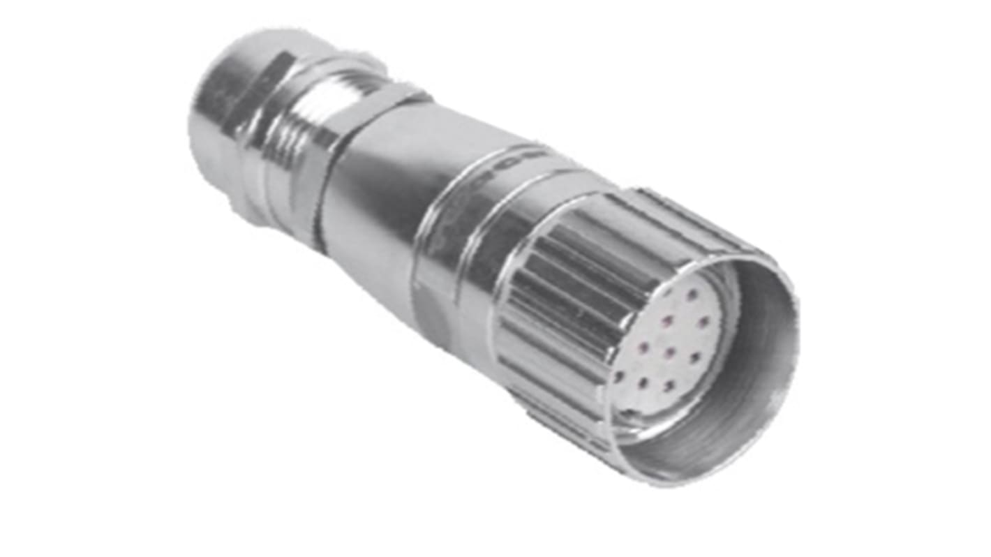 Turck Circular Connector, 12 Contacts, Cable Mount, M23 Connector, Plug, Female, IP65, CK Series