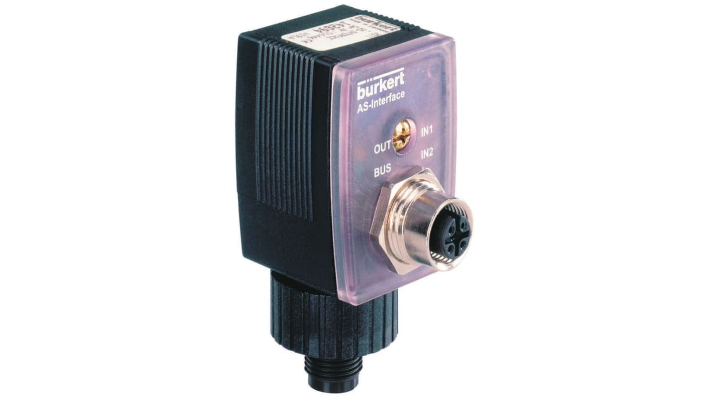 Burkert Solenoid Valve AS-Interface Cable Plug for use with 6213 Solenoid Valve, 6519 Namur Valve, 8032 Sensor