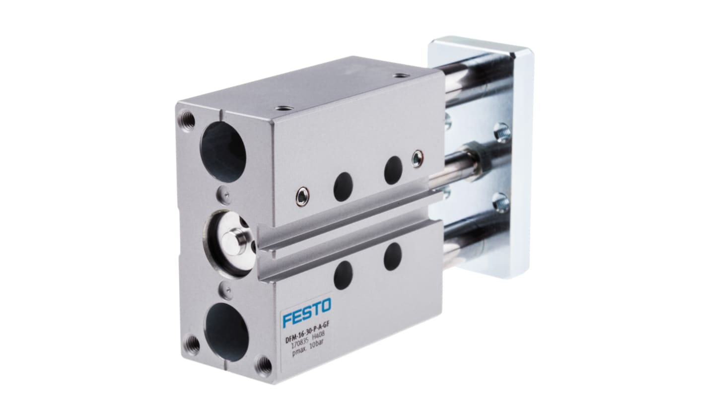 Festo Pneumatic Guided Cylinder - 170835, 16mm Bore, 30mm Stroke, DFM Series, Double Acting