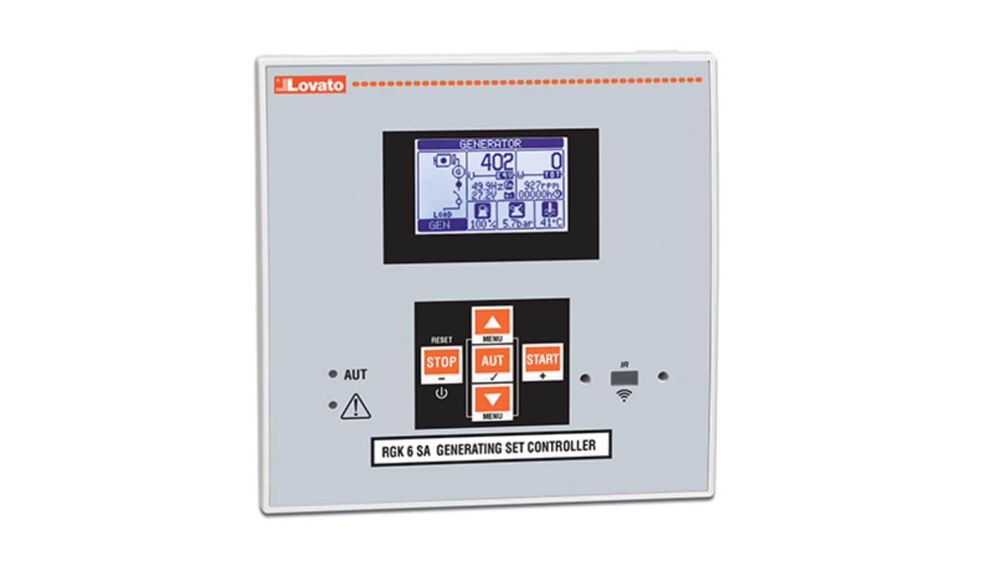 Lovato Graphic LCD Digital Panel Multi-Function Meter for Frequency, TRMS Current, TRMS Voltage, 144mm x 144mm