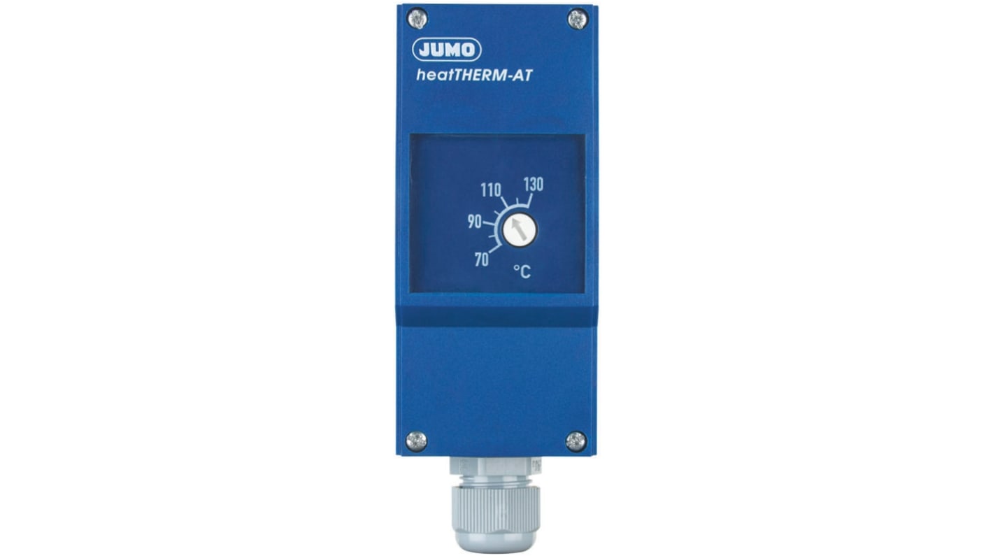 Jumo Capillary Thermostat, +130°C Max, SPST, Automatic Reset, Surface Mount
