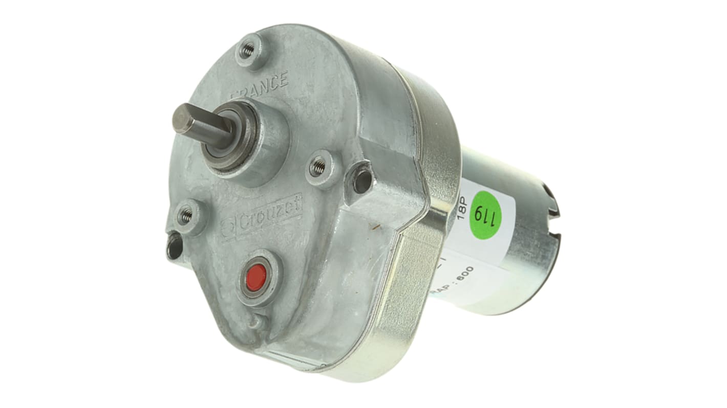 Crouzet Brushed Geared, 3 W, 24 V dc, 2 Nm, 7 rpm, 6mm Shaft Diameter