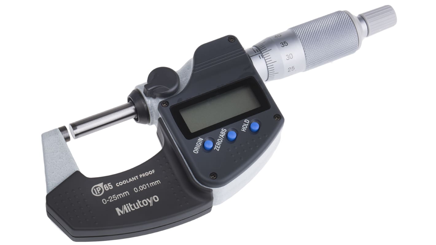 Mitutoyo 293-240-30 External Micrometer, Range 0 mm →25 mm