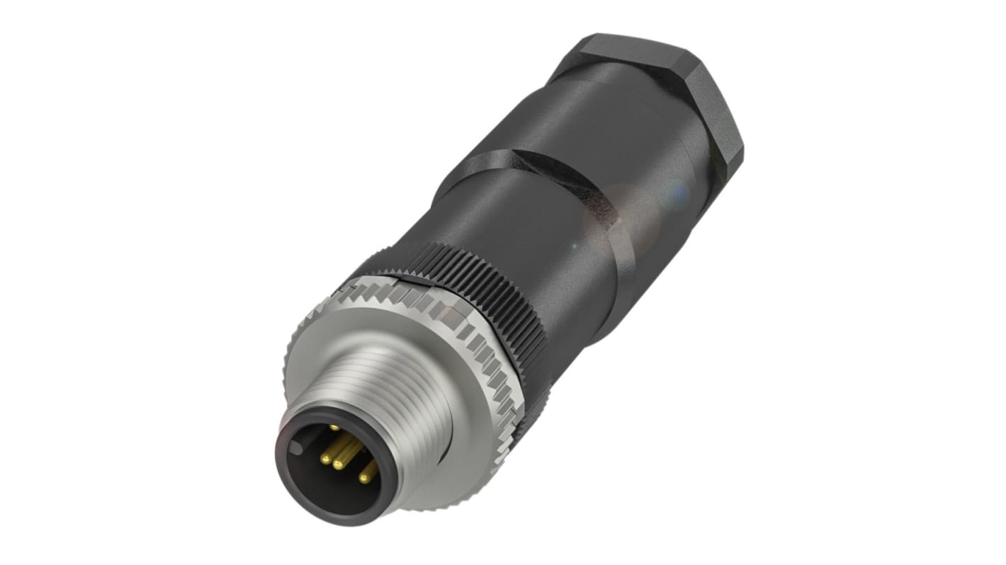 BALLUFF Industrial Circular Connectors, 5 Contacts, Cable Mount, M12 Connector, Plug, IP67