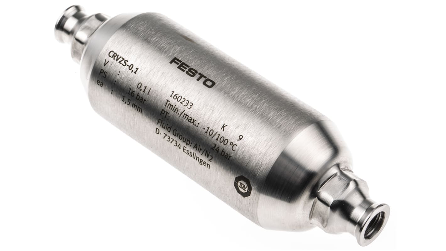 Festo Air Reservoir 100 ml, G 1/8, CRVZS Series, 16bar