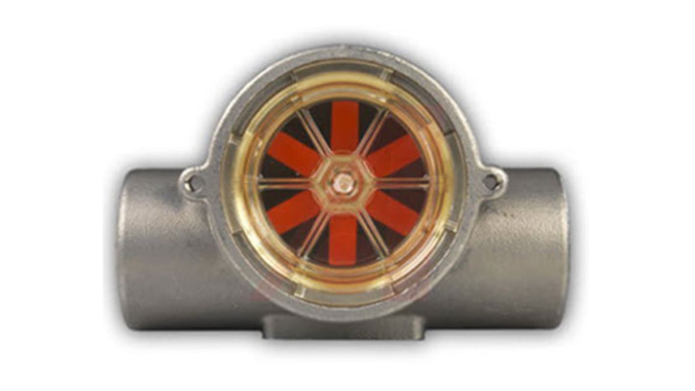 Gems Sensors RFI Series RotorFlow Flow Indicator for Fluid, Liquid, 5 gal/min Min, 30 gal/min Max