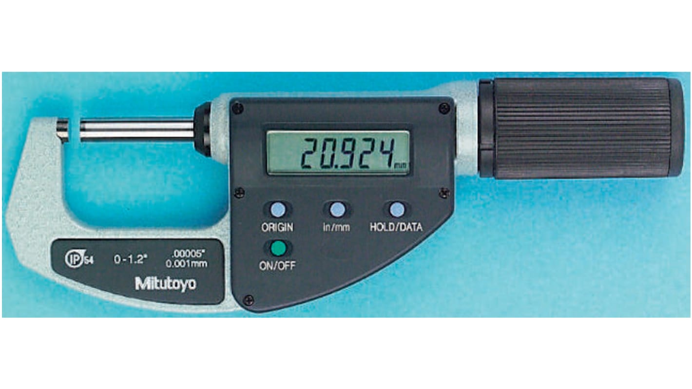 Mitutoyo 293-676-20 External Micrometer, Range 0 mm →30 mm