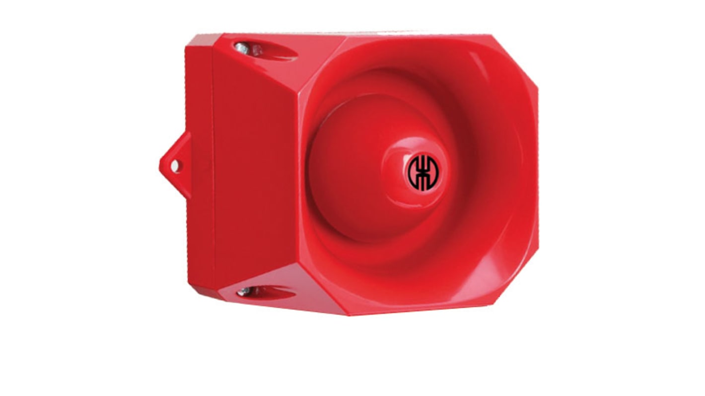 Werma 141 Series Red 32-Tone Electronic Sounder, 115 → 230 V, 105dB at 1 Metre, IP65