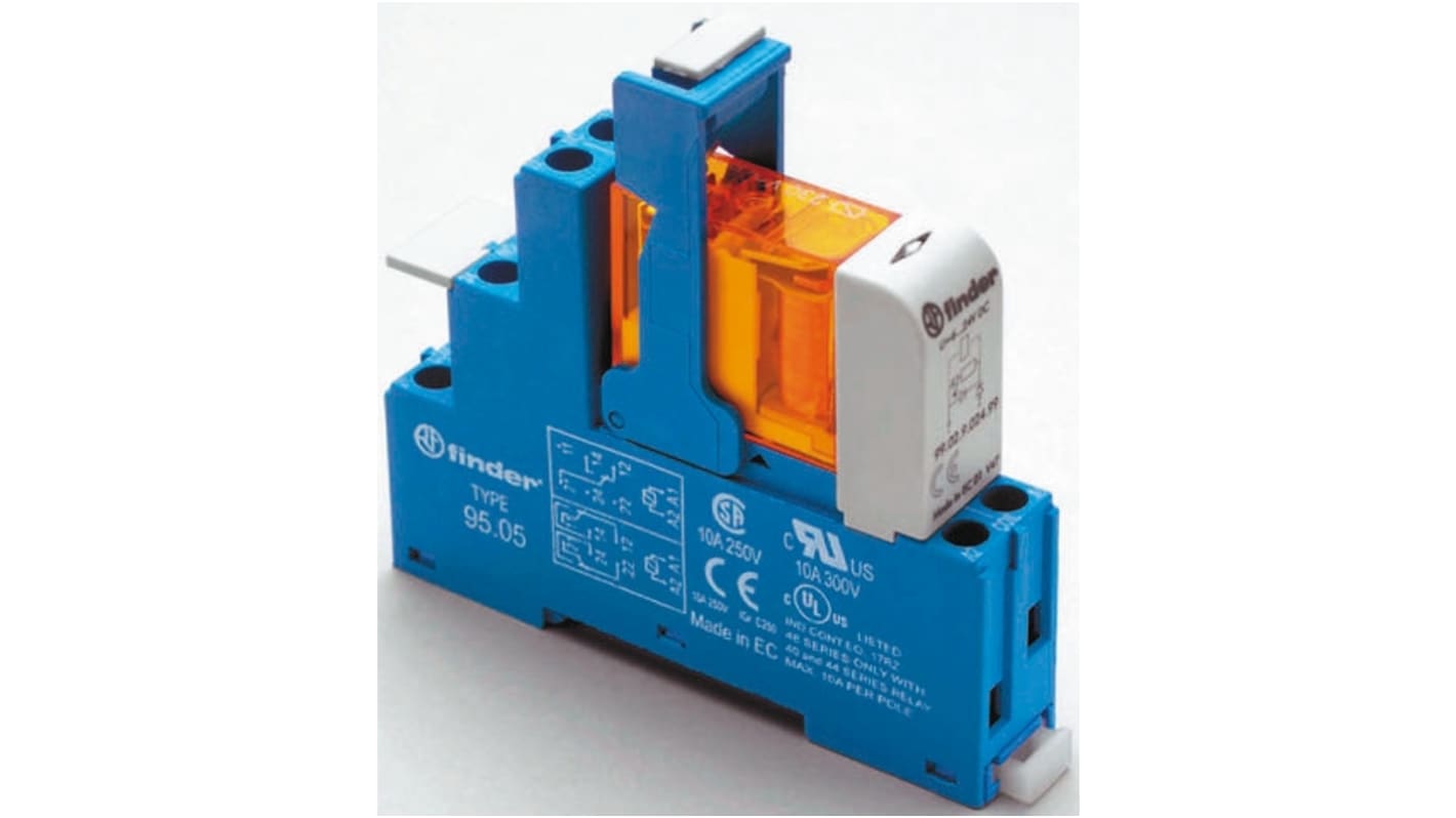 Finder  DIN Rail Mount Interface Relay, 110V ac Coil, 16A Load Current, SPDT