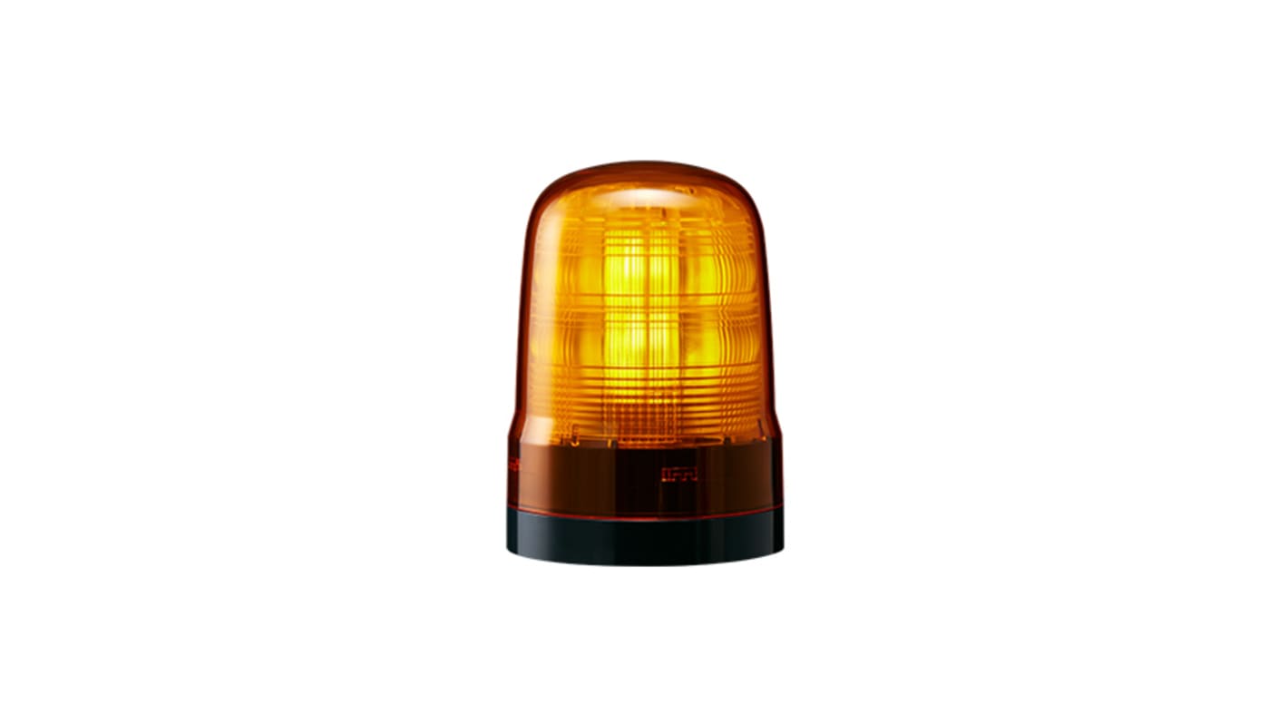 Patlite SF Series Amber Multiple Effect Beacon, 100→ 240 VAC, Base Mount, LED Bulb, IP66
