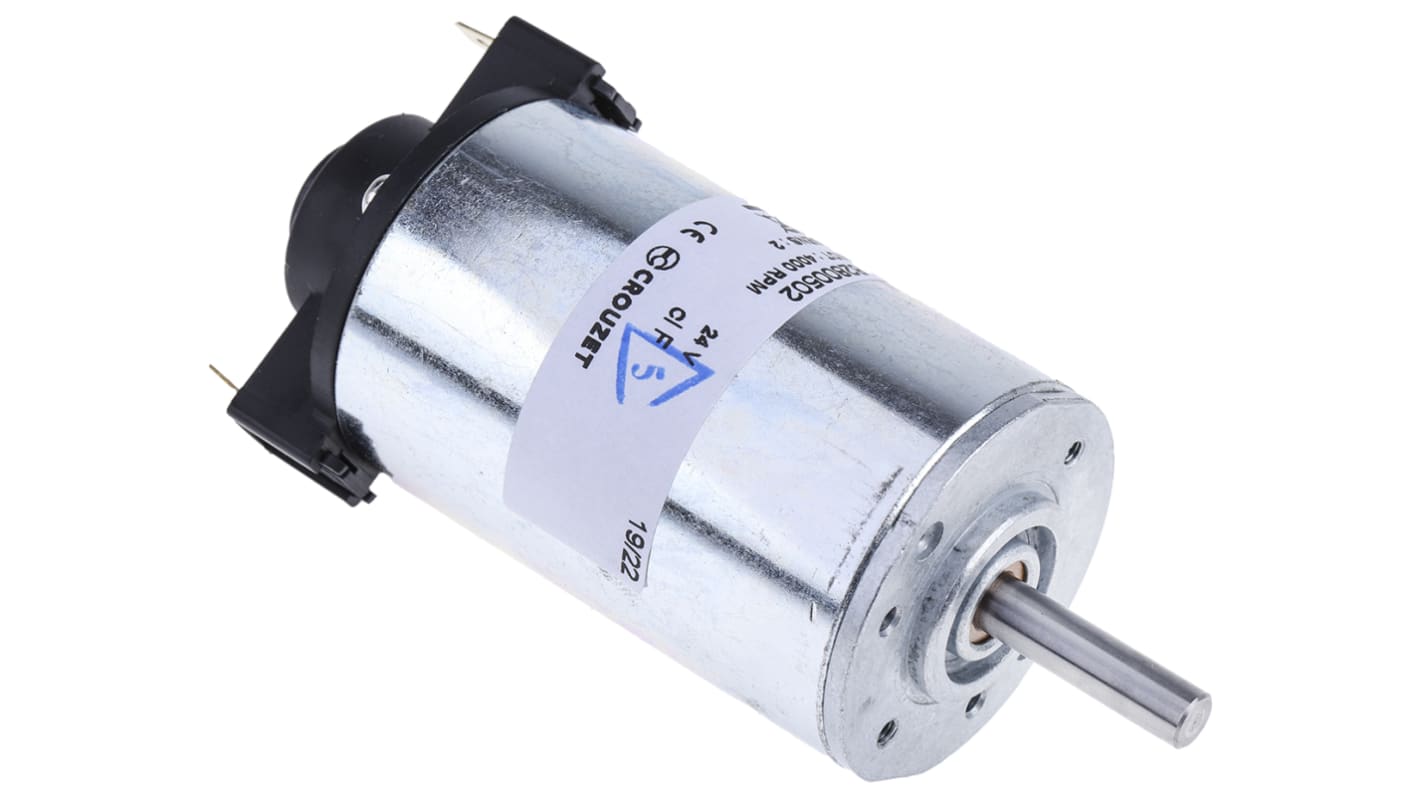 Crouzet Brushed, 22 W, 24 V dc, 70 mNm, 3070 rpm, 6mm Shaft Diameter