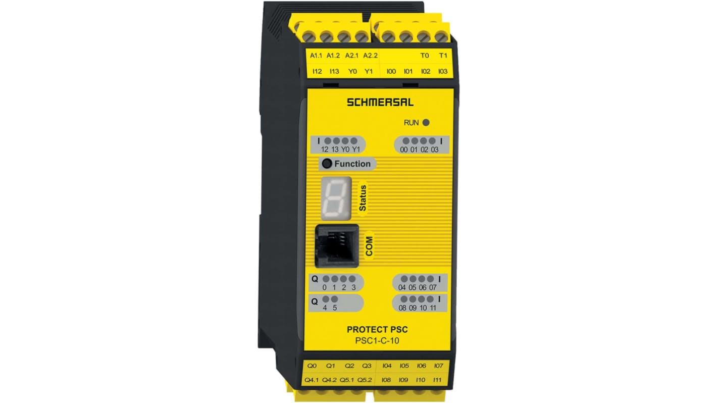 KA Schmersal PSC1 PSC1 Series Safety Controller, 14 Safety Inputs, 4 Safety Outputs, 28.8 V