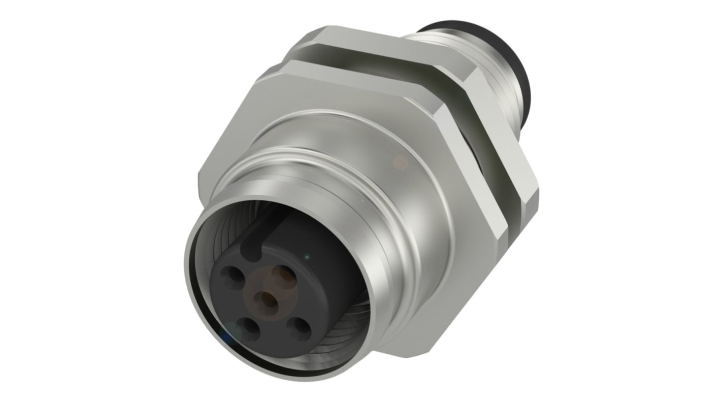 BALLUFF Industrial Circular Connectors, 2 Contacts, Bulkhead Mount, M12 Connector, Plug and Socket, IP67