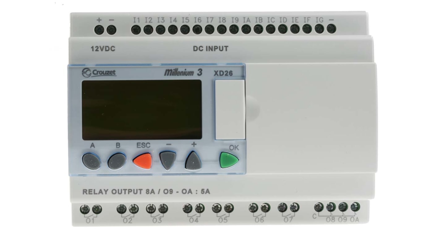 Crouzet, Millenium 3, Logic Module - 16 Inputs, 10 Outputs, Relay